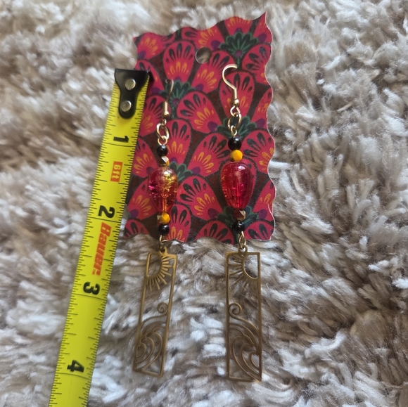 Handmade Beautiful Artisan dangle Earrings - Picture 12 of 16